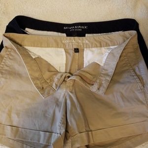 2 Pairs Banana Republic City Chino Shorts 6